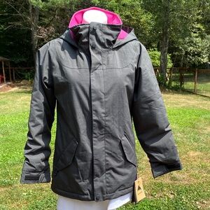 Burton Elodie charcoal with pink liner room to grow jacket NWT sz XL